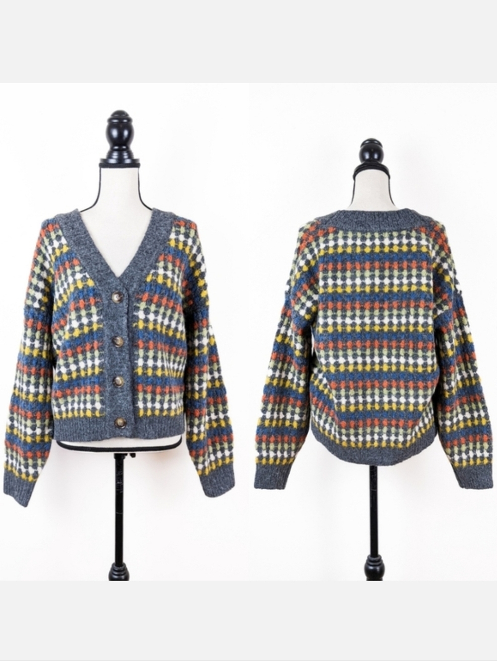 NWT Blu Pepper Nikki Boyfriend Knit Cardigan, Size Large